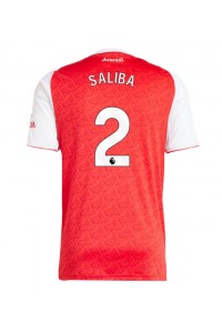 Arsenal William Saliba #2 Jalkapallovaatteet Kotipaita 2025-26 Lyhythihainen